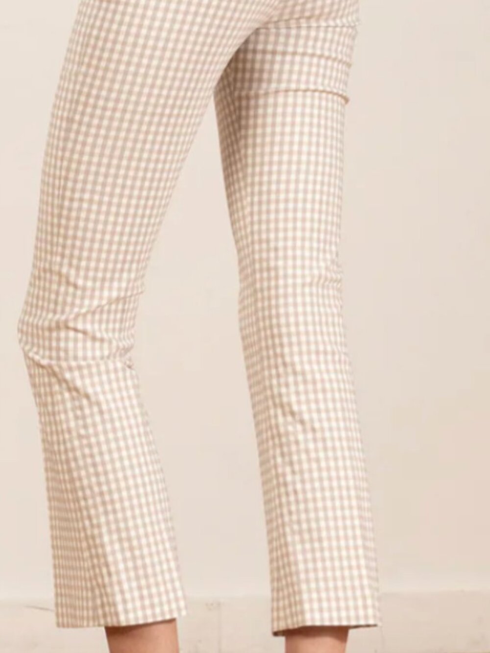 Avenue Montaigne Leo Beige White Check